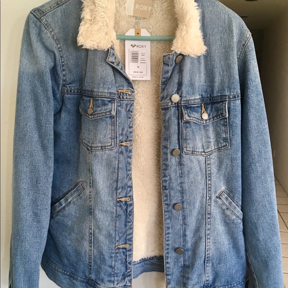 Sandy Sherpa-Lined Denim Jacket - New with Tags!